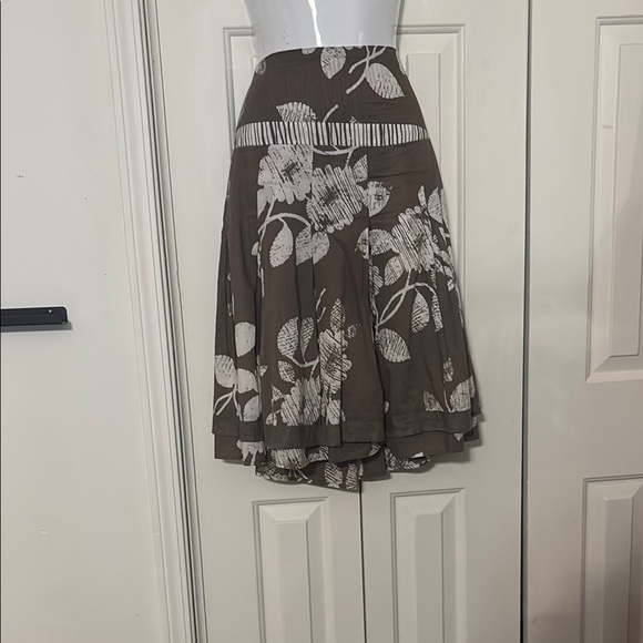 Animale Dresses & Skirts - Animale Brown Tan A-Line High-Low Skirt